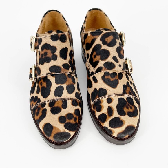 NWB Office of Angela Scott Mr. Colin Leopard Double-Monk Strap Oxford EU 36 US 6 - Picture 6 of 11